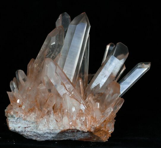 Tangerine Quartz Crystal Cluster - Madagascar #32245